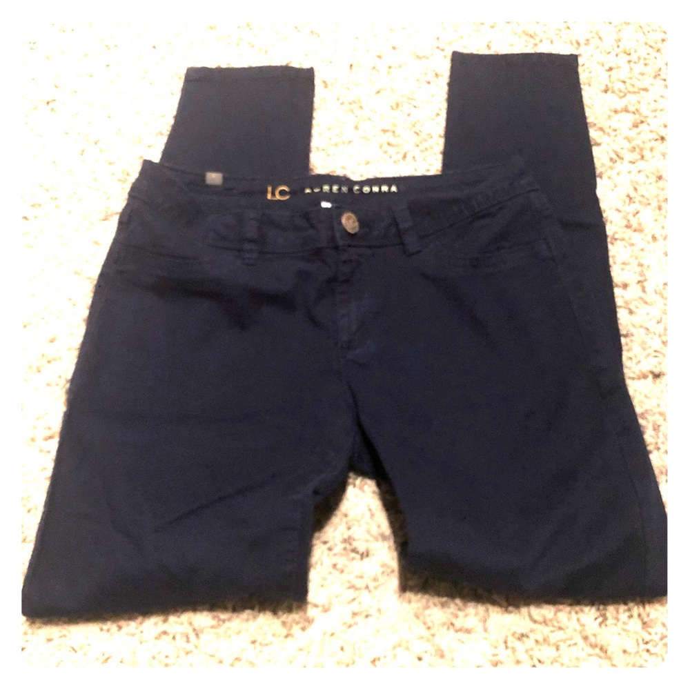 LC Lauren Conrad Navy Blue Skinny Pants